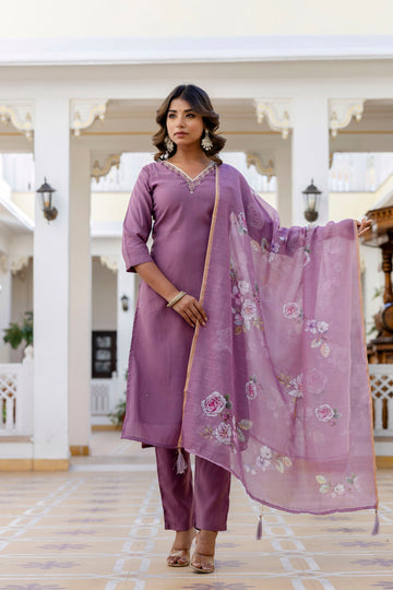 Royal Mauve Elegance Suit Set