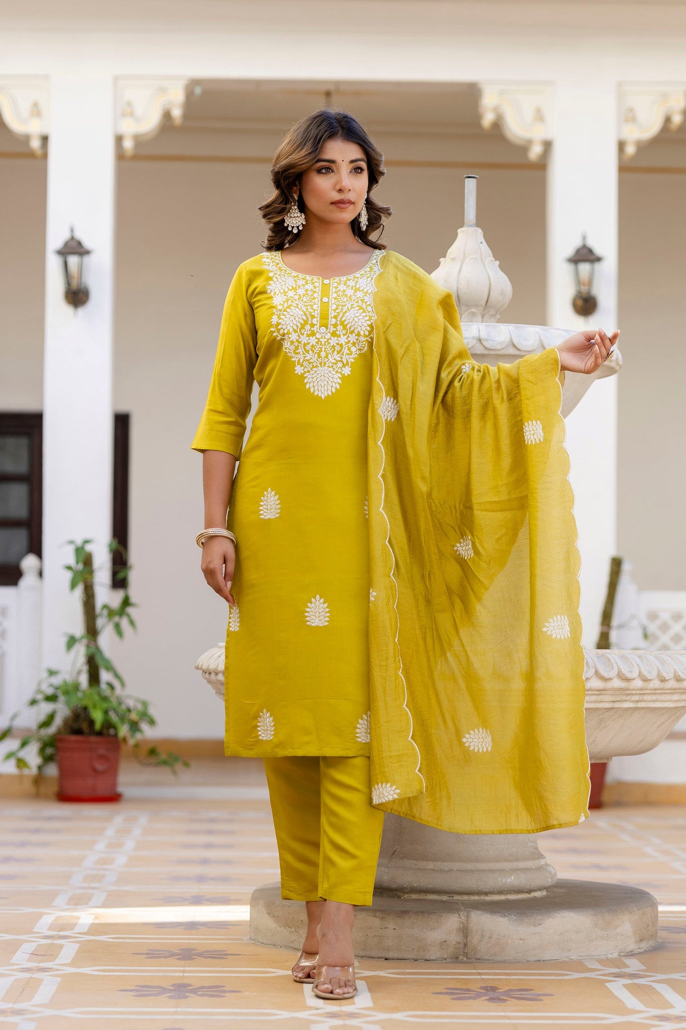 Mustard Elegance Embroidered Kurta Set 🌼