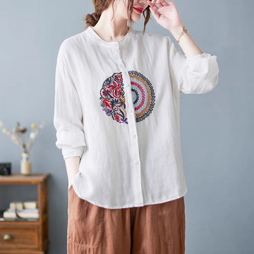 Eternal Eastern Mystique Embroidery Shirt