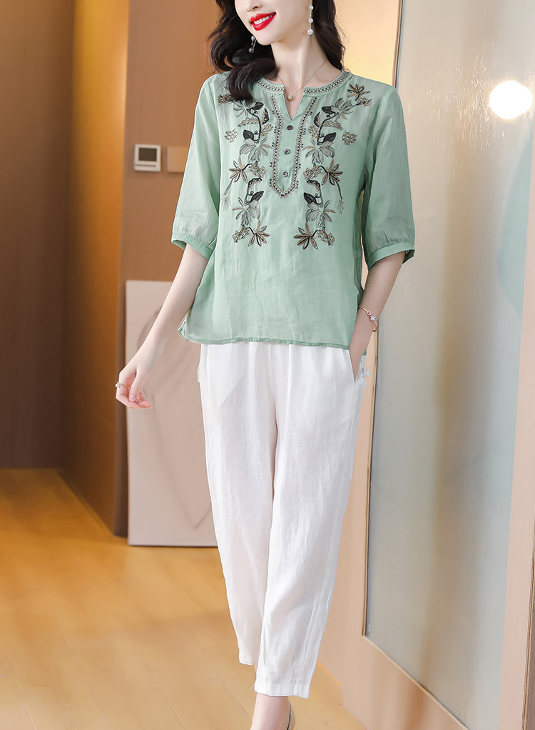 Eternal Blooming Embroidered  Tunic