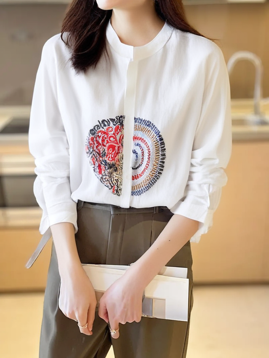 Eastern Mystique Embroidery Shirt